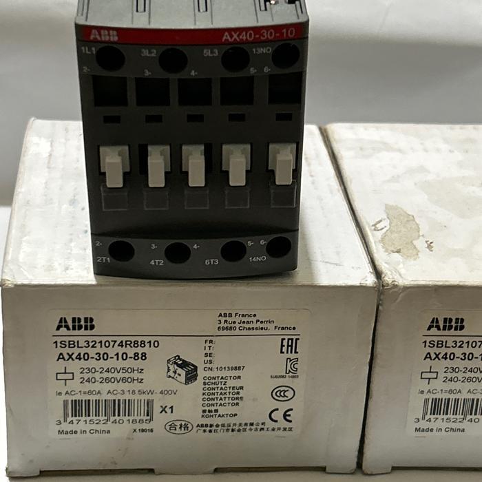 Kontaktor Contactor Abb Ax40-30-10-88 220V 1Sbl321074R8810 Ax40-30-10 Restock