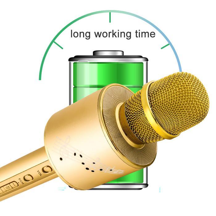 Mic Karaoke Bluetooth Wireless Ys-66 Original Su Yosd Microphone Speaker Colorful Led