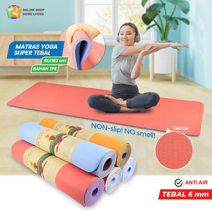 Speeds - Matras Yoga Mat Anti Slip Tebal 6Mm Premium Matras Olahraga Sport & Pilates Mat