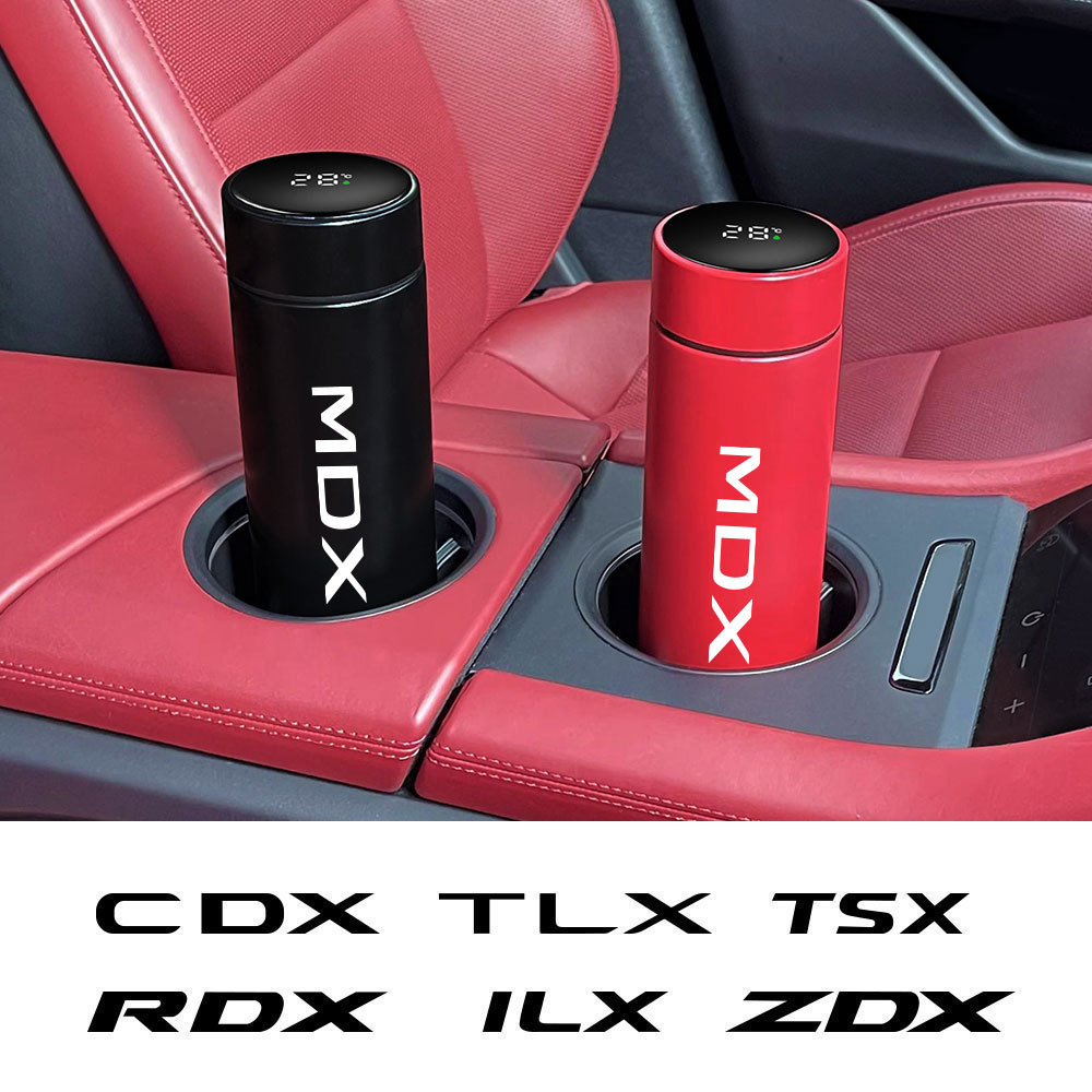 Car Intelligent Thermos Bottle Temperature Display 500ml For Acura MDX RDX TSX TL ILX TLX NSX RL CDX