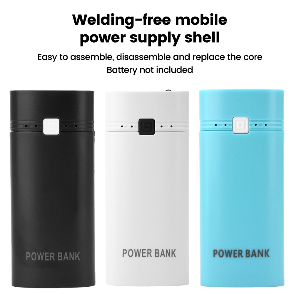 Portable Power Bank Kit DIY 2x18650 DIY Fast Charging- Power Bank Shell Battery Case Box For Smart P