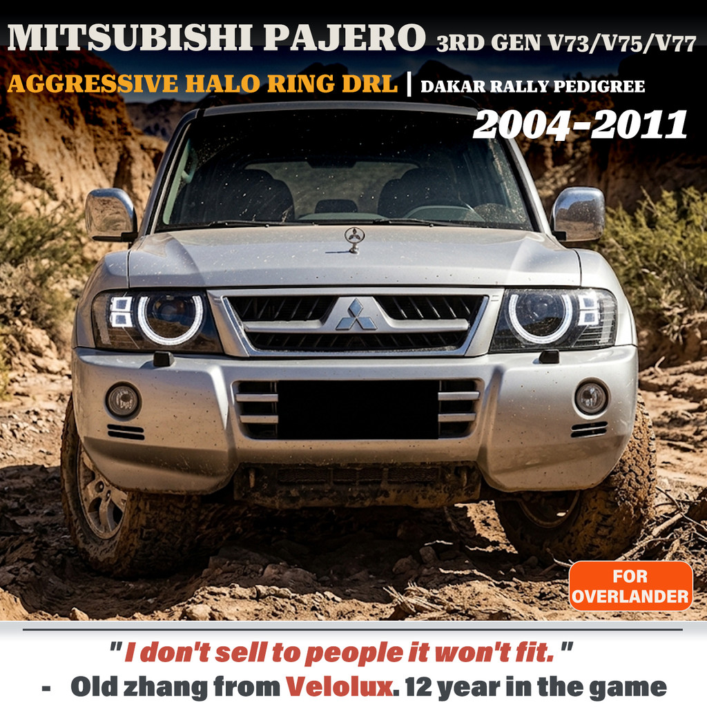 For Mitsubishi Montero Pajero Shogun 2004-2011 V73 V75 V77 Bi-LED Projector Headlights Upgrade w/