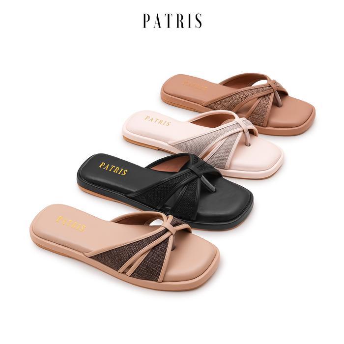 PATRIS MARINA SANDAL WANITA FLAT / TEPLEK BLACK SENDAL ORIGINAL QUALITY