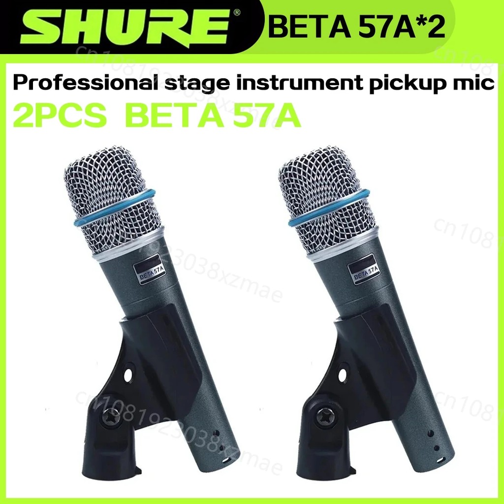 2PCS SHURE BETA 57A Microphone Wired Dynamic Home Amp Studio Recording Handheld Mic for Karaoke Bar