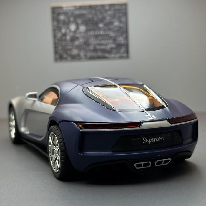 (R033) Miniatur DIECAST BUGATTI Atlantic SKALA 1:32 & 1:24 With Sound and Light Pullback