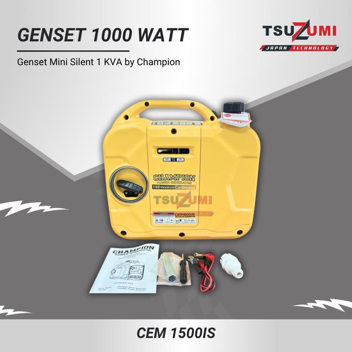 Genset Mini 1000 Watt Champion Mini Silent Inverter CEM 1500IS / Genset Portable 1000 1200 Watt