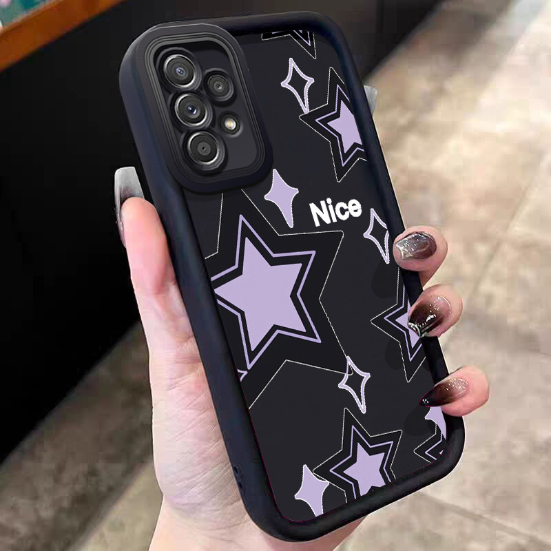 Casing Hp untuk Samsung Galaxy A52 4G A52 5G A52s 5G A53 5G A23 4G A23 5G A72 A73 Case Bintang Ungu 