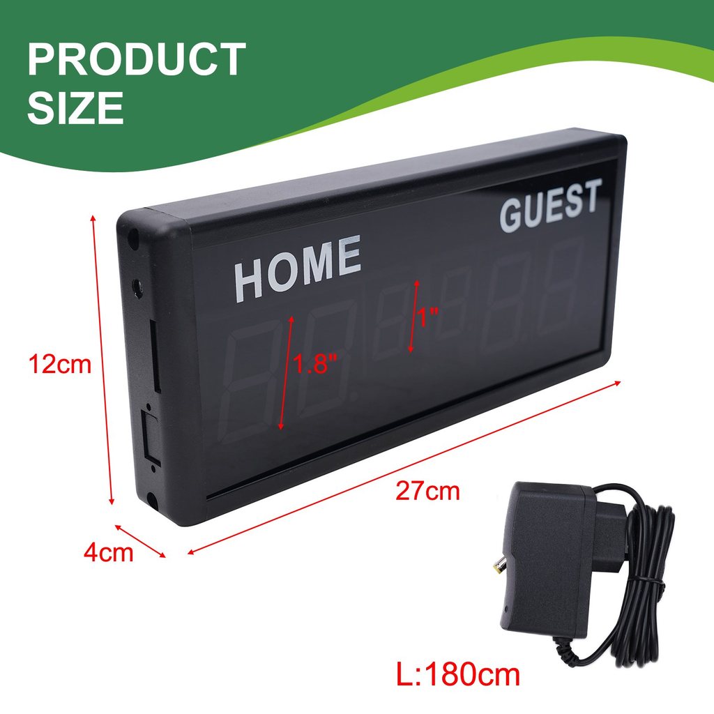 6-Digit LED Electronic Score Keeper Scoreboard with Remote Digital Scoreboard Scoreboard Team Sports