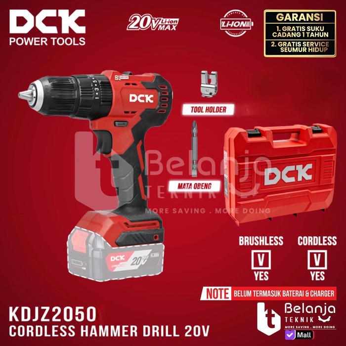 Dck Bor Beton Baterai Dck Kdjz2050I Z 20V Cordless Hammer Drill Impact Drill Unit Only Kapasitas