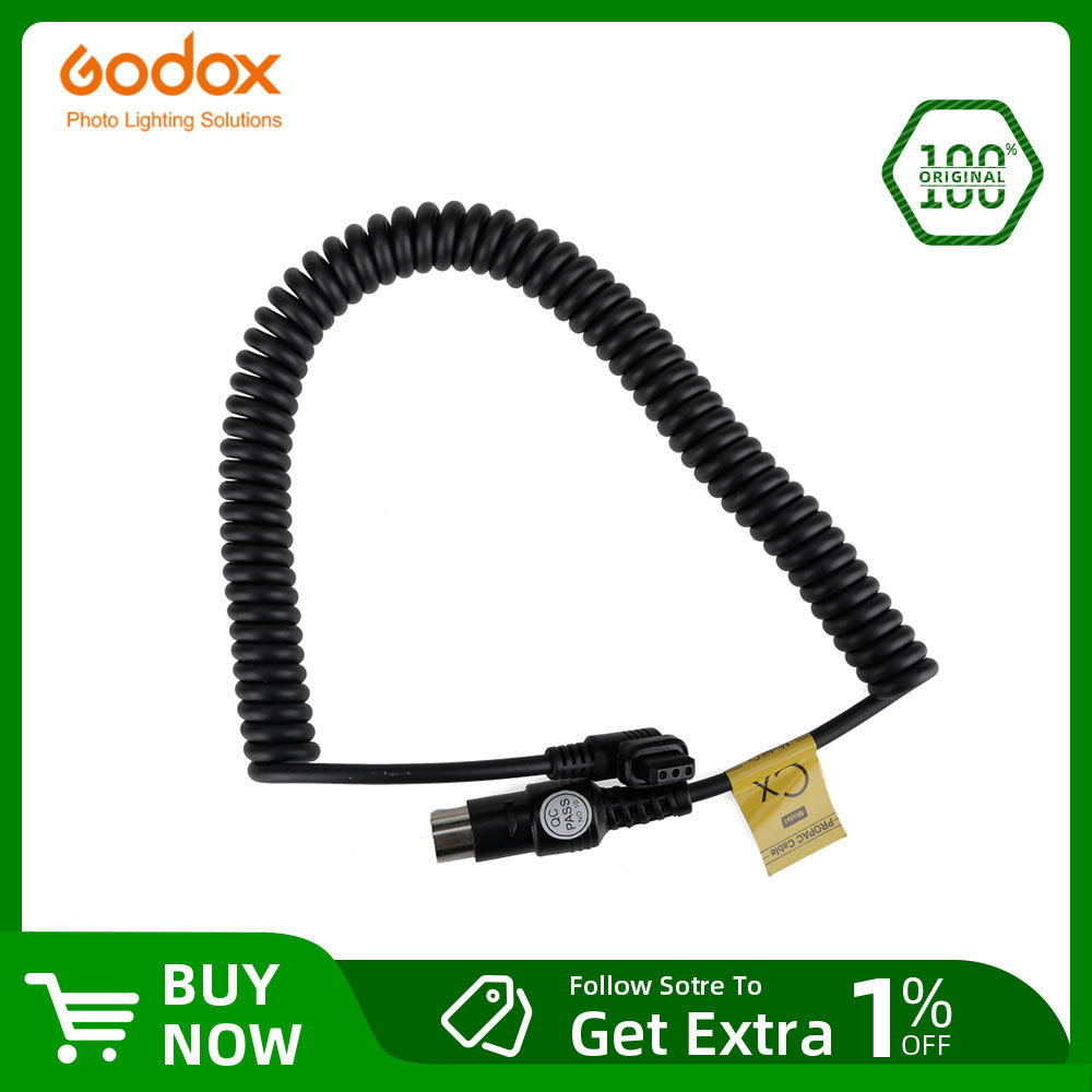 Godox PB-CX PB960 PB820 Lithium Battery Pack Power Cable for Canon 430EZ 540EZ 550EX 580EX 580EX II