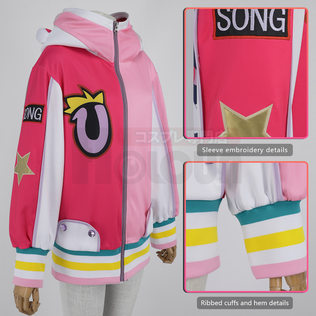 Holoun Film Red Uta Anime Uta Cosplay Costume Embroidery Coat Hoodie Skirt Wig Headwear Fake