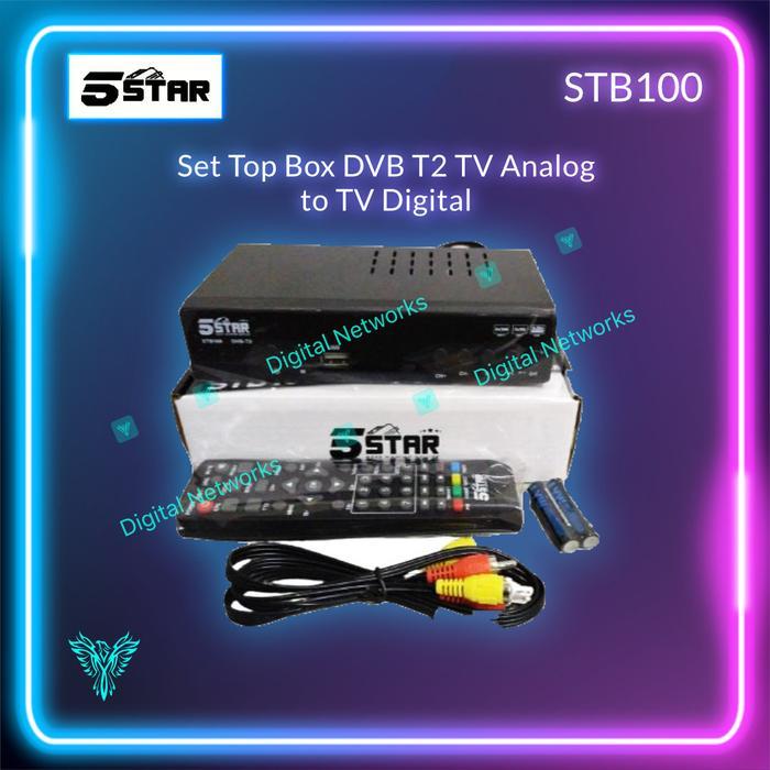 "New" STB TV Digital 5STAR STB200 SETBOX STB DVB T2 TV Analog to TV Digital