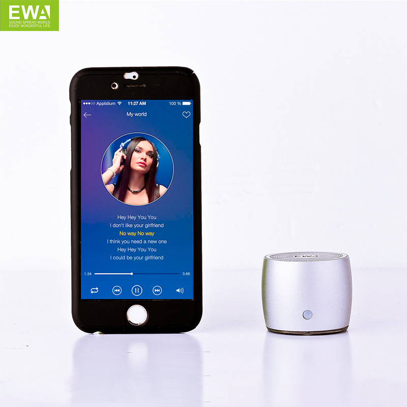 EWa A103 Portable Speaker For Phone/Tablet/PC Mini Wireless Bluetooth Speaker Metallic USB Input MP3