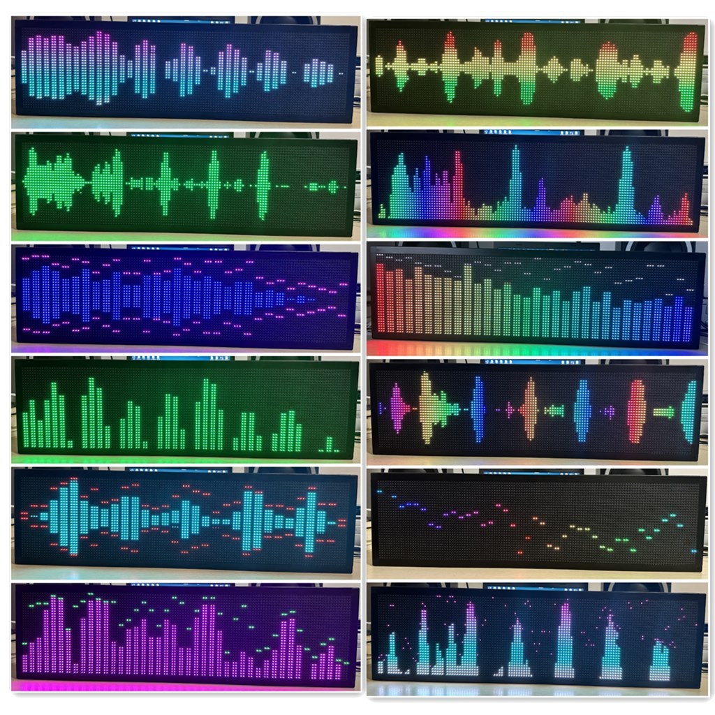 RGB full-color P3P4P5P2.5 dot matrix LED music spectrum audio rhythm light control card