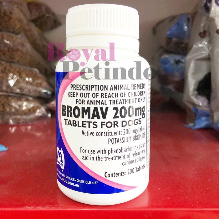Bromav 200 Mg Obat Epilepsi Dan Kejang Anjing ( 1 Botol ) Original