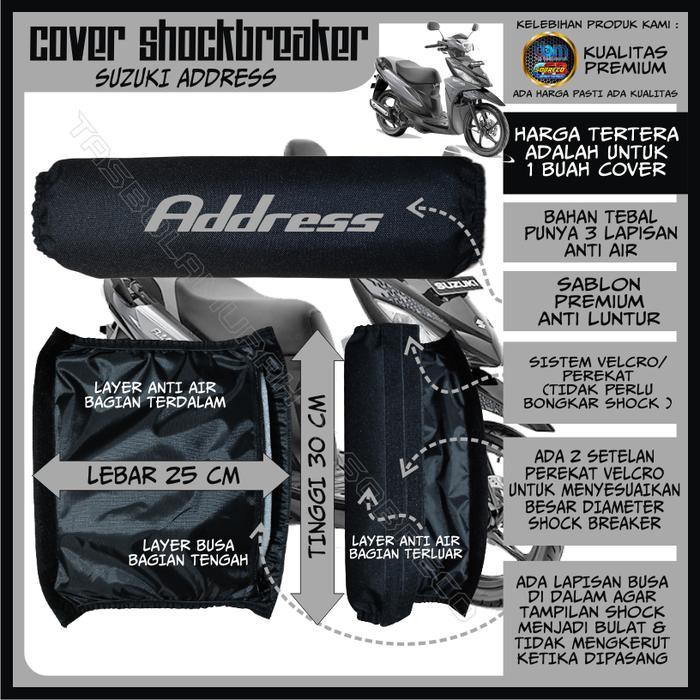 SARUNG PELINDUNG COVER SOKBREKER SHOCK BREAKER BELAKANG SUZUKI ADDRESS *