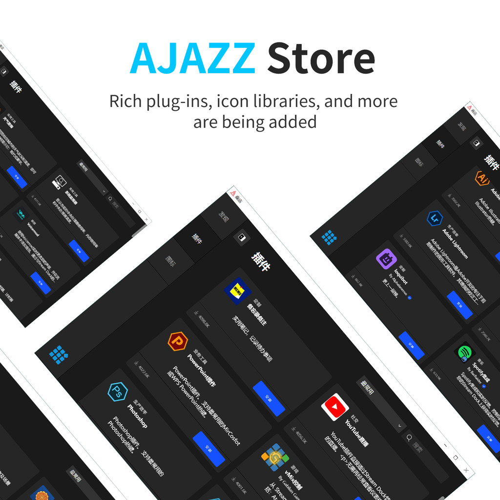Ajazz AKP05E Mechanical Macro Keyboard Multi-Function Desktop USB Mini Keyboard Multimedia