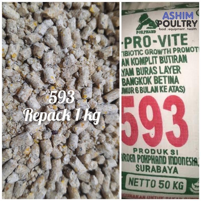 593 repack 1kg pakan ayam