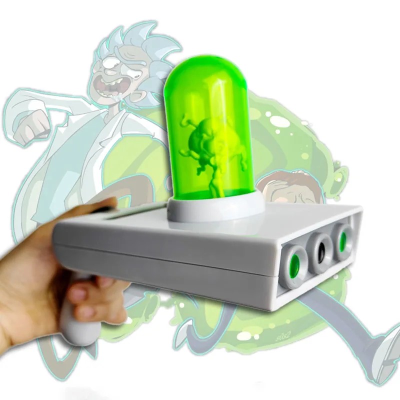 Rick And Morty Figure Portal Gun Portal Game Replica Model Luminescence Toys Assembly Toy 1:1 Anime
