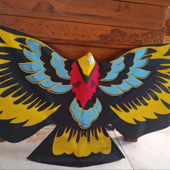 layang layang burung bisa dilipat free benang