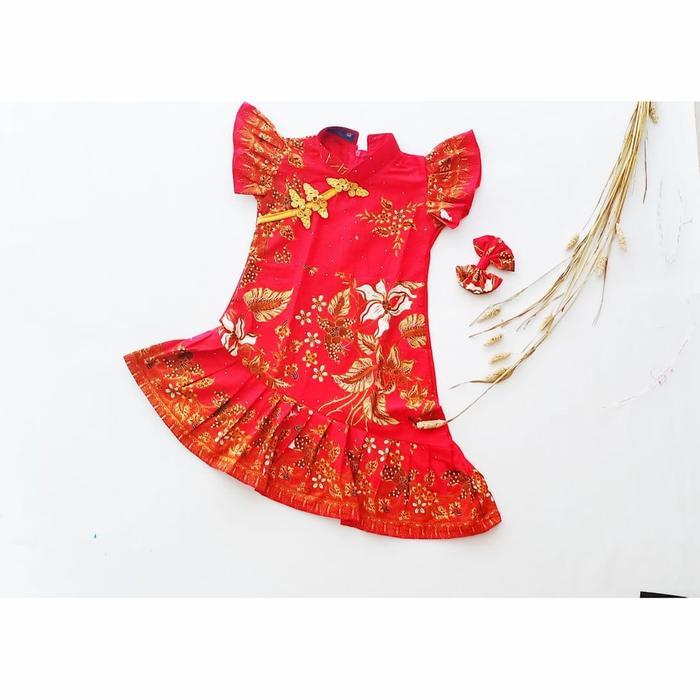 TERMURAH CHEONGSAM BATIK ANAK / DRESS BATIK ANAK READY STOCK