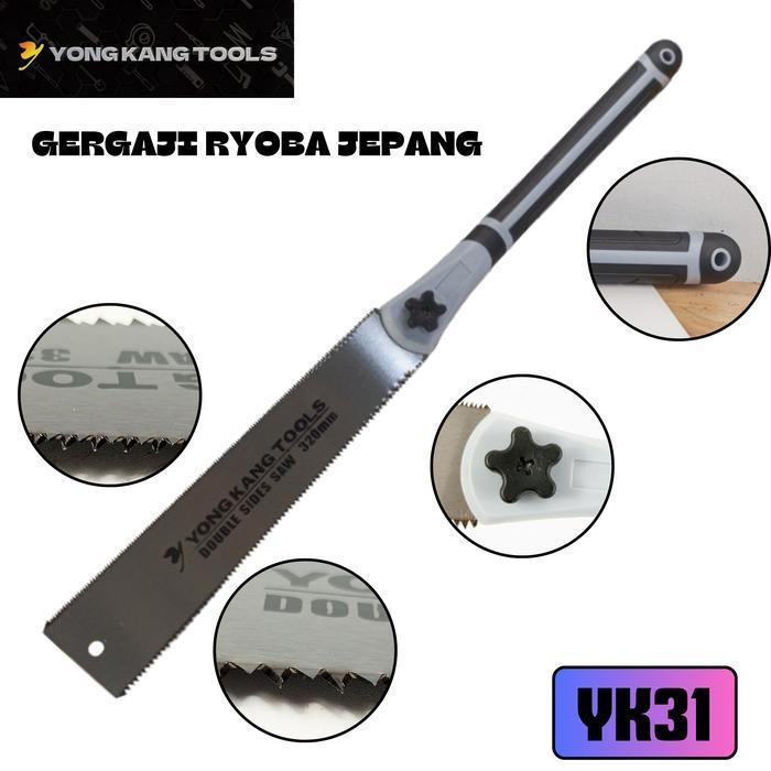GERGAJI JEPANG RYOBA SAW RIP CUT CROSS CUT DOUBLE EDGE RYOBA 320MM