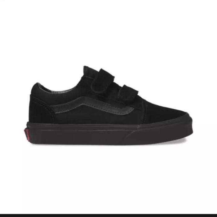 Sepatu Vans Old Skool Full Black/ Sepatu Anak Sekolah Perekat Tk Sd Tbk