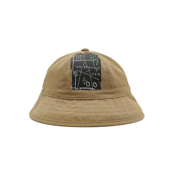 Three2nd x Basquiat Topi Kanvas Bucket Hat Equals PI Cream 030823