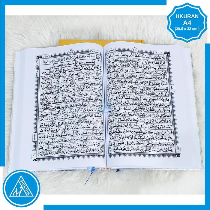 Alquran Super Emas Dan Silver Ukuran Besar A4 Tulisan Besar Dan Jelas Pasti Ori