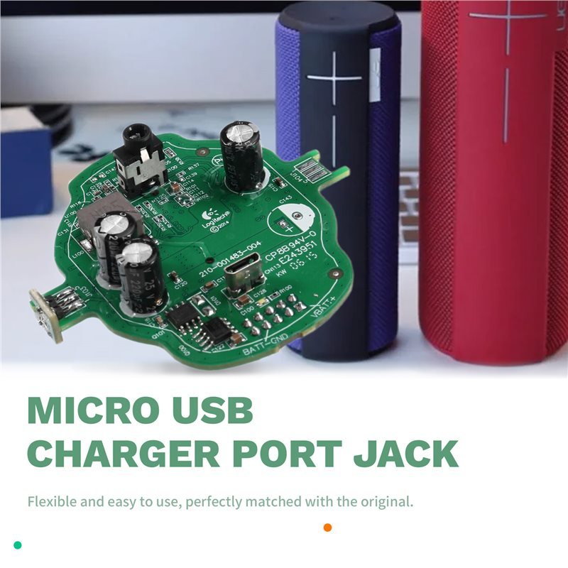 HJ-Replacement Micro USB Port Jack For UE Megaboom 1 (S-00147) Boom 2 (S-00151) Power Board For