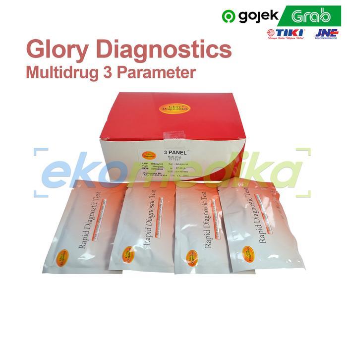Test Narkoba- 3P Glory Multi Drug 3 Parameter Amp/Mop/Thc Cassette 25 Test #Gratisongkir
