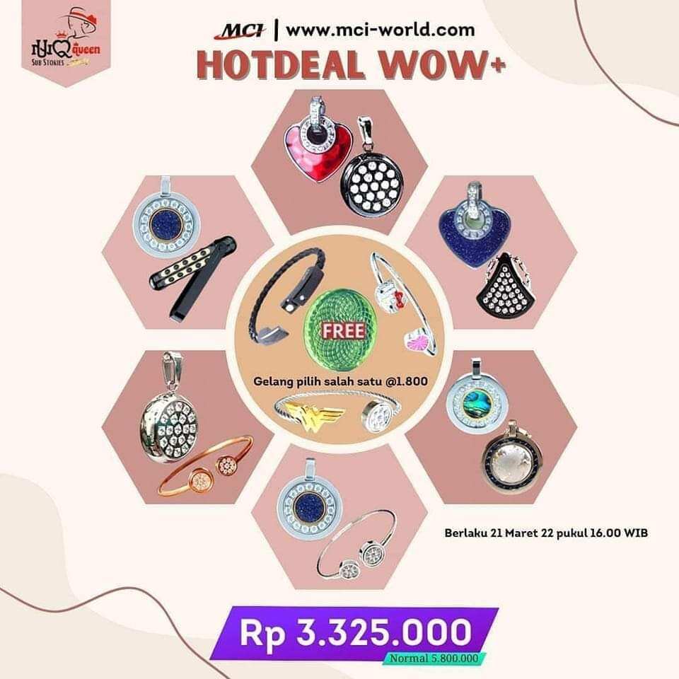 paket wow MCI/Kalung dan gelang kesehatan mci ORIGINAL