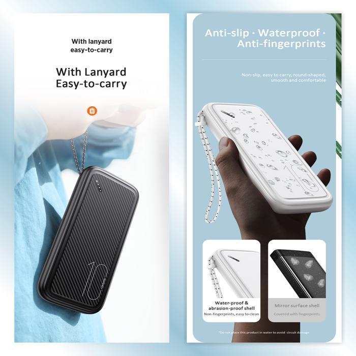 USAMS PB56 POWERBANK 10000MAH WITH LANYARD DUAL USB
