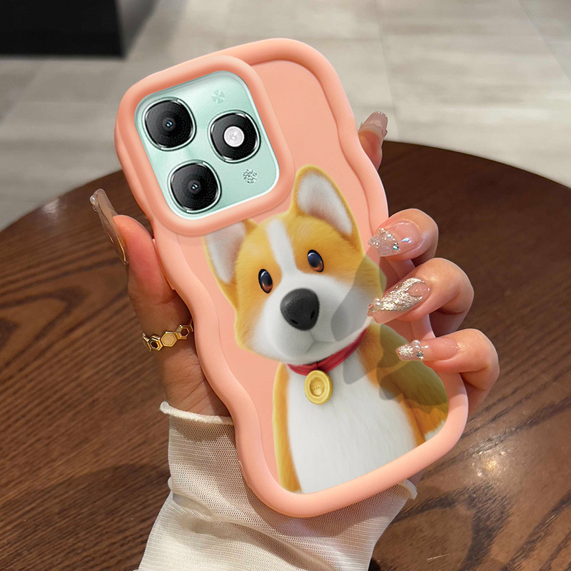 Casing Untuk ITEL A90 Case Casing Lukisan babi comel dengan anjing pola HP Cesing lunak Silikon Soft