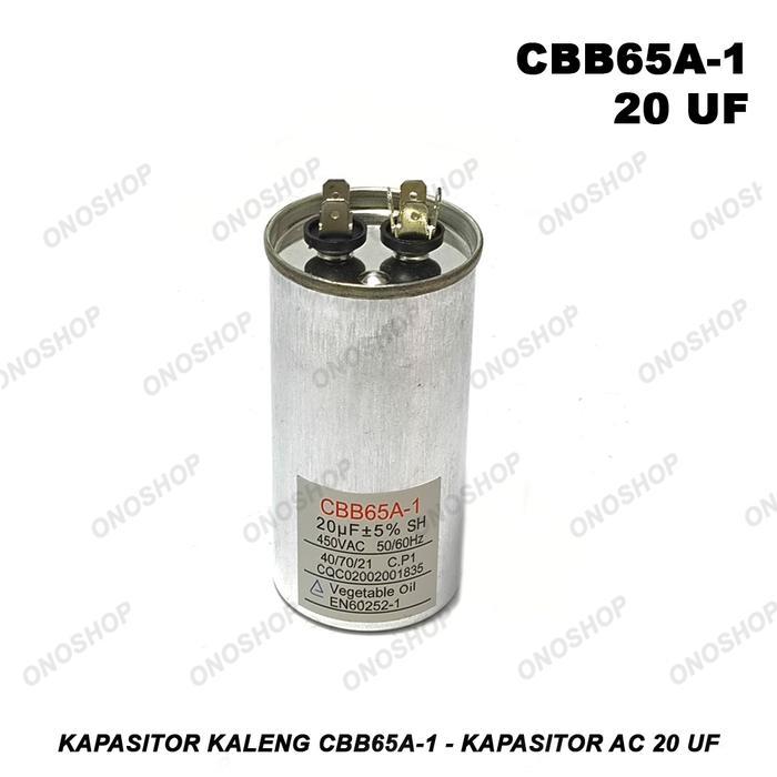 KAPASITOR KALENG CBB65A-1 - KAPASITOR AC 20 UF PREMIUM