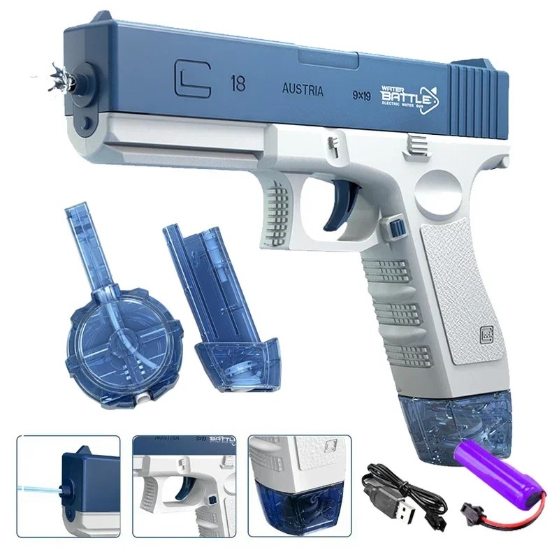 Electric Water Gun Toy Portable Automatic Electric Burst Water Gun Kids Outdoor Water Toys