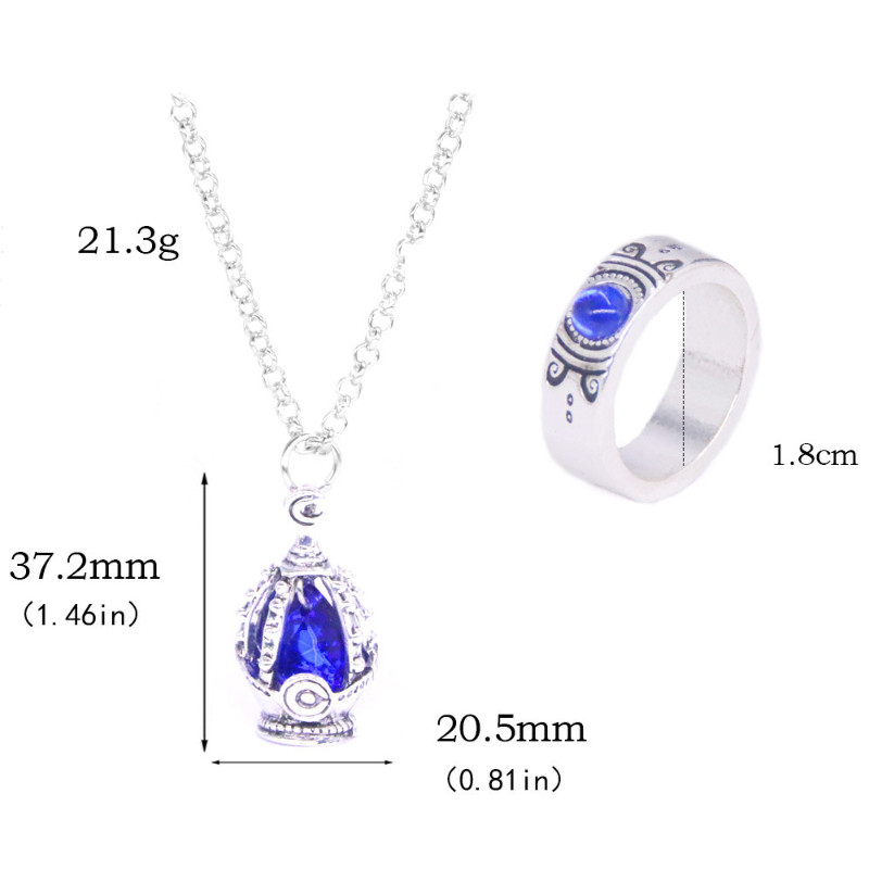 Anime Puella Magi Madoka Magica Pendant Soul Gem Necklace Crystal Drop Ornaments Ring Cosplay