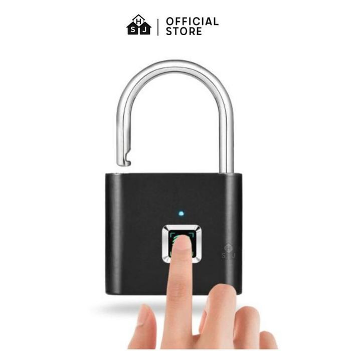 Gembok Fingerprint Sidik Jari Anti Maling Kunci Koper Pagar Pintu / Smart Padlock Fingerprint