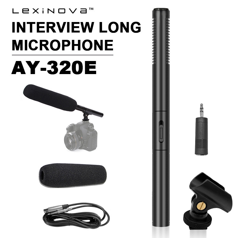 XLR Shotgun Condenser Microphone Professional Cardioid Mini Shotgun Condenser Mic Television News