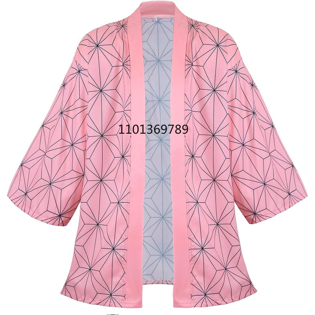 Anime Robes Tanjiro Cosplay Costume Kimono Agatsuma Zenitsu Anime Cosplay Costume Cloak Summer Coat