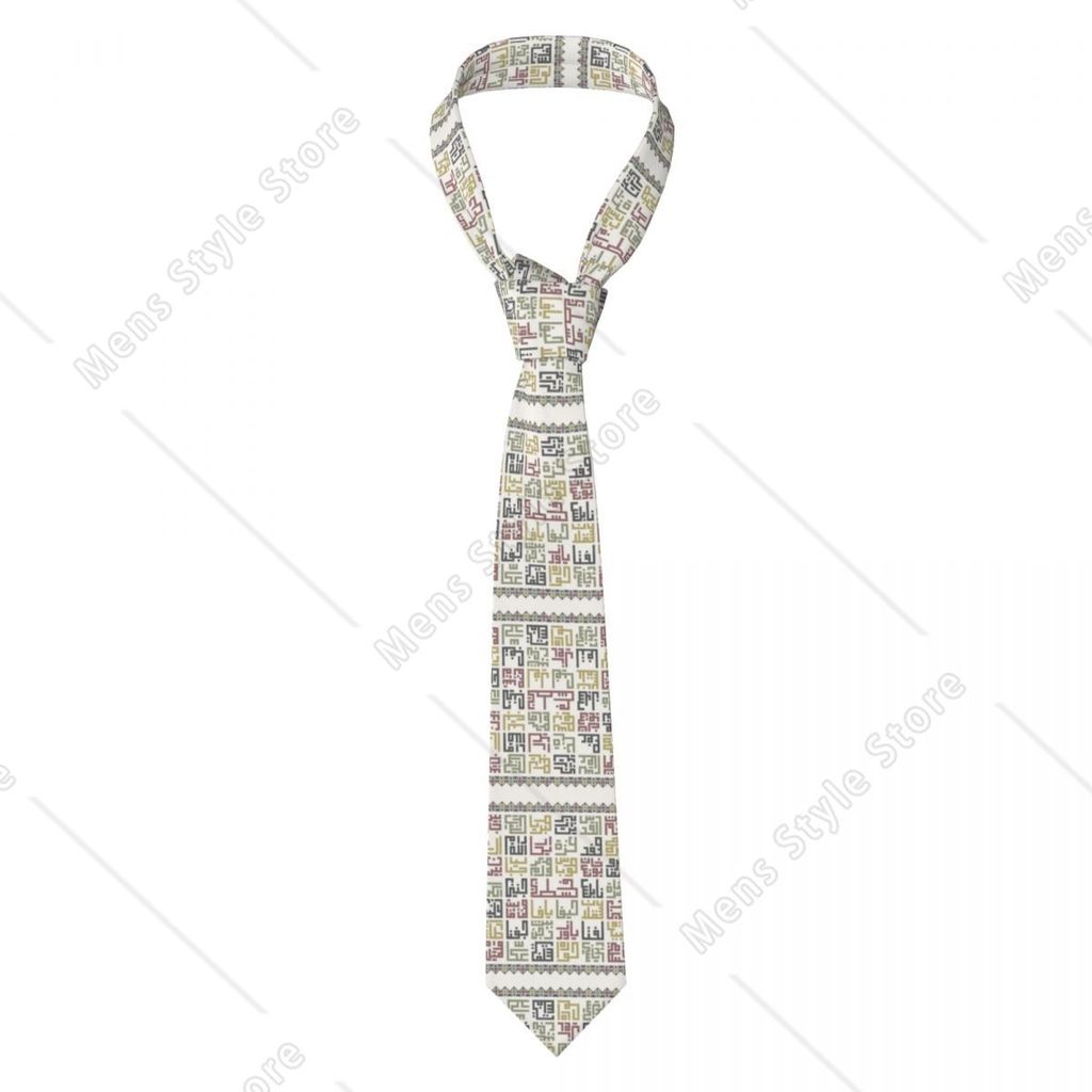 Traditional Palestinian Tatreez Neckties Unisex Polyester 8 cm Wide Palestine Arabic Neck Tie for