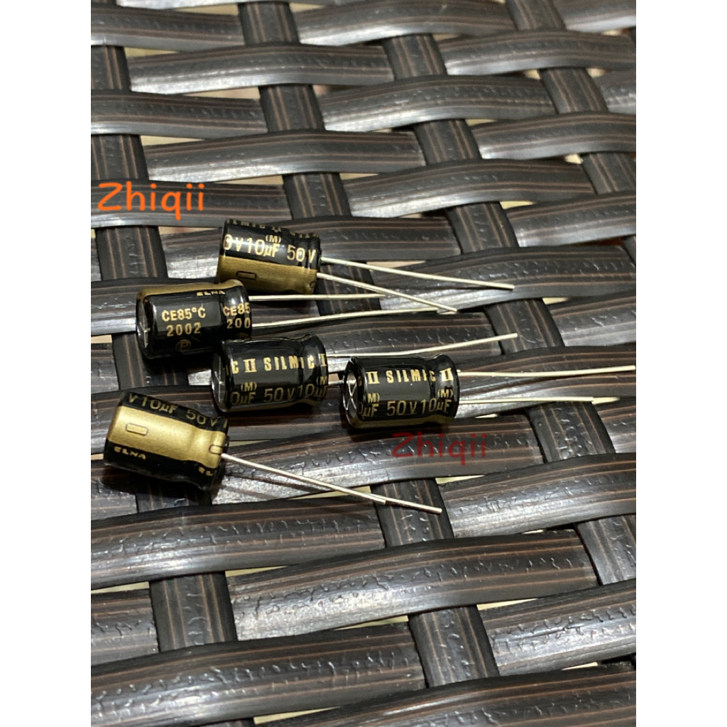 10pcs/30pcs Original new 10UF 50V Japan ELNA audio capacitor 50V10UF 8*12 SILMIC II copper feet