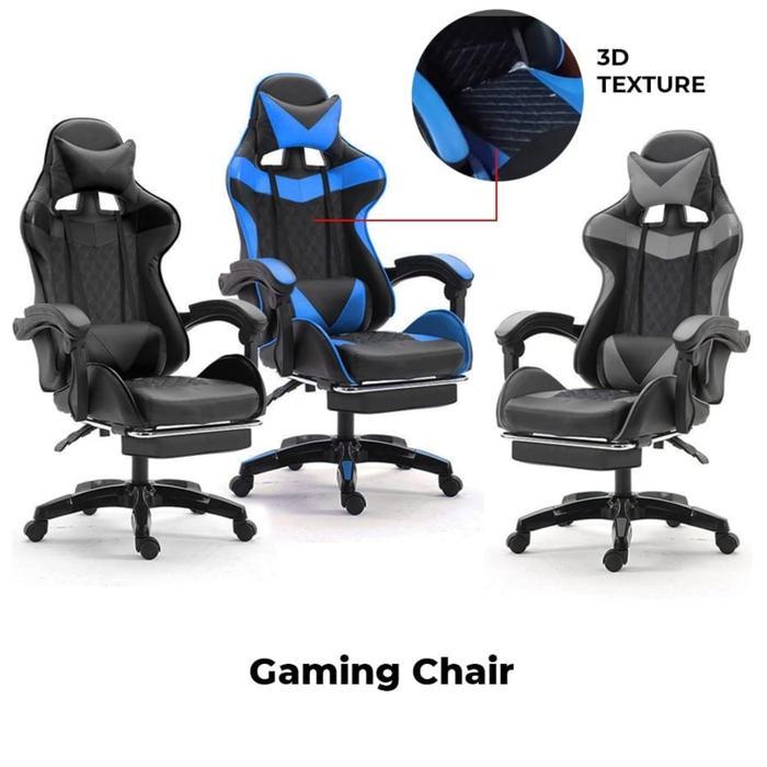 Kursi Gaming / Gaming Chair terbaru 2 hidrolik lengkap sandaran kaki