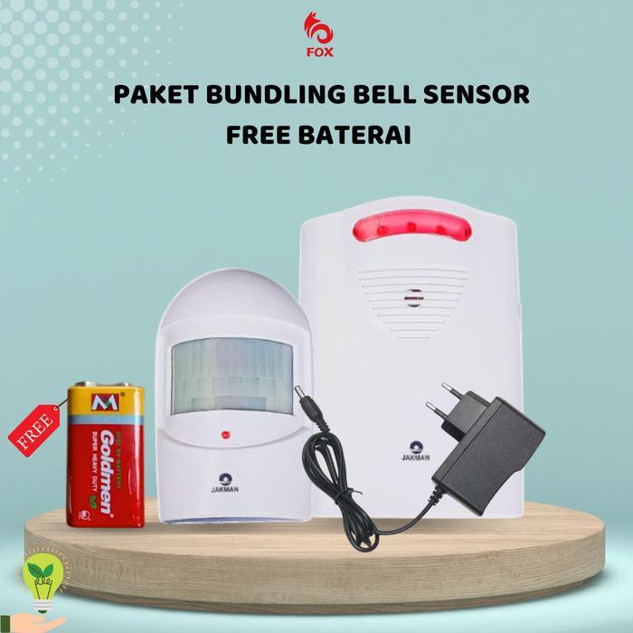 Bell Sensor Terpisah Anti Maling JAKMAN Alarm Baterai Pintu