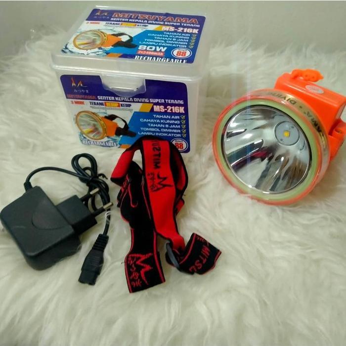 Senter Kepala Selam Mitsuyama MS-216P MS-216K MS-219P Senter Kepala Mitsuyama Headlamp diving