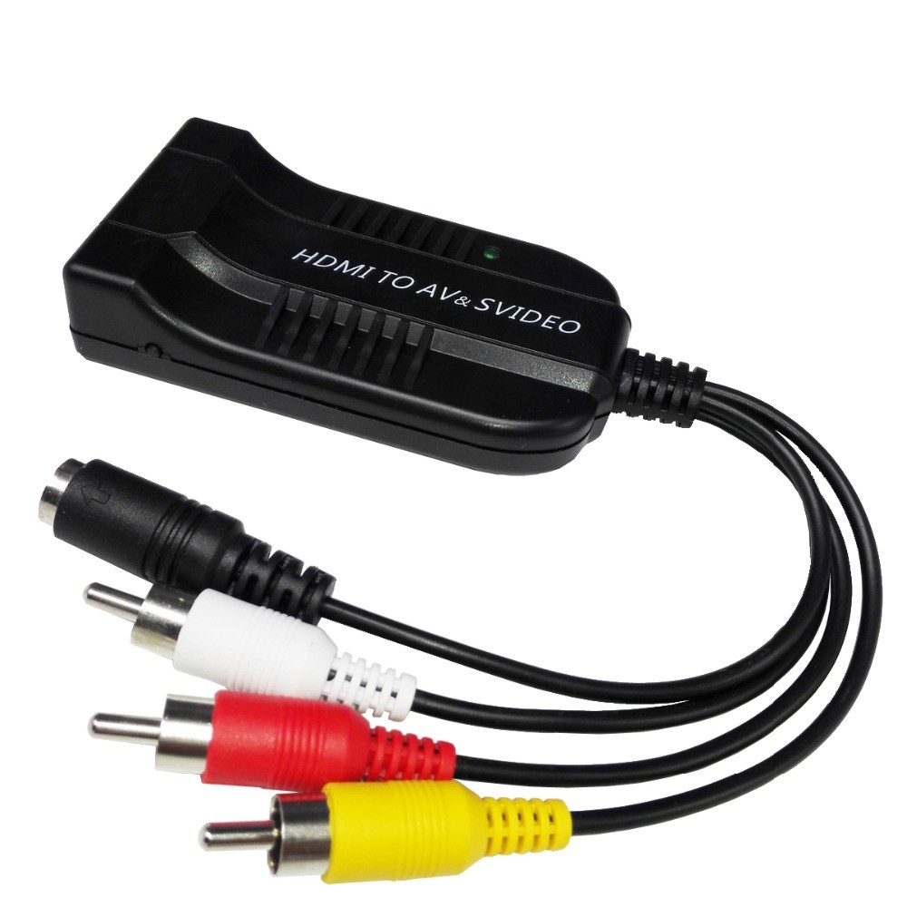 1080p HDMI To AV/S Video Adapter S-Video,hdmi2av+s CVBS Video Converter , hdmi to av&svido rca