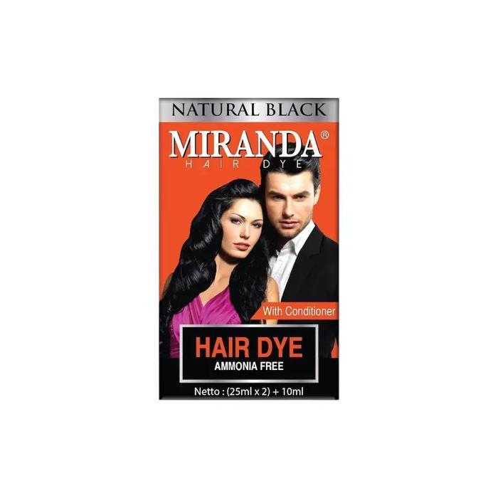 Miranda Natural Black Hair Dye 25ml - Semir Rambut Hitam Natural