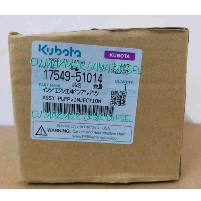 FUEL INJECTION PUMP/BOSPOM 17549-51014 KUBOTA