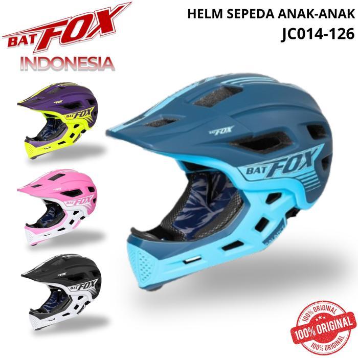 BATFOXKidsJC014-126 HelmSepedaAnakHelmetFullFaceCoveredChild2in1 BATFOX Mtb helmet full face forkids