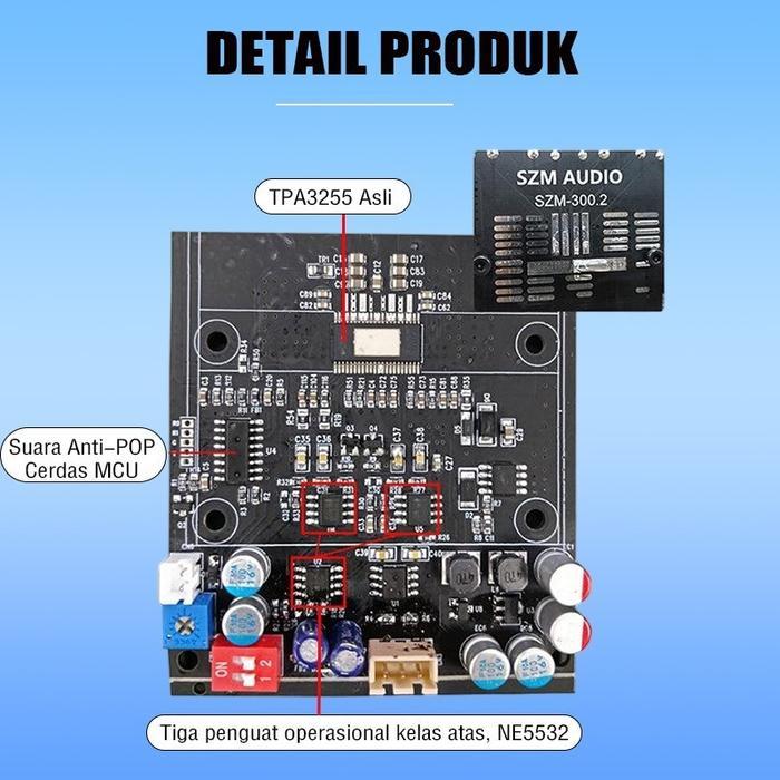 600W Zk-3002 Tpa3255 Amplifier Class D Stereo Btl Bridge Hifi Hd Sound High Power Amplifier